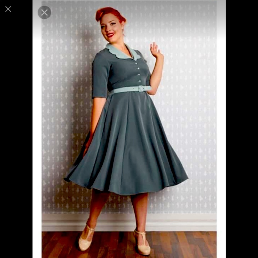 MISS CANDYFLOSS VALENTINE SAGE DRESS